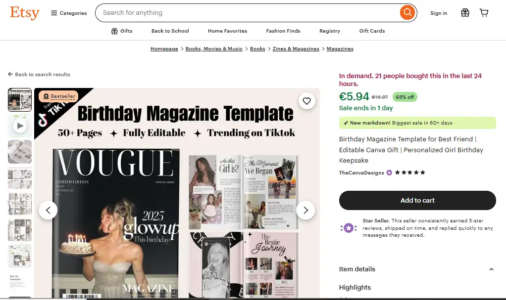 Digital Products on Etsy