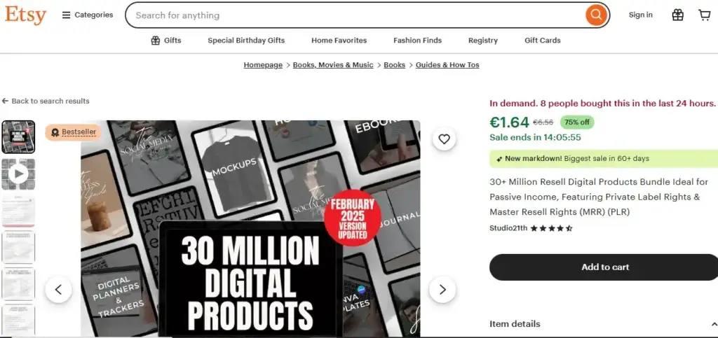 etsy digital product
